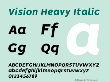 Vision Heavy Italic 1.0图片样张