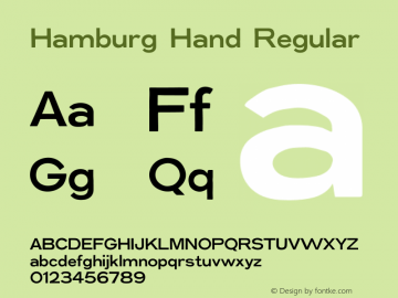 Hamburg Hand Version 1.008;Fontself Maker 3.5.1图片样张