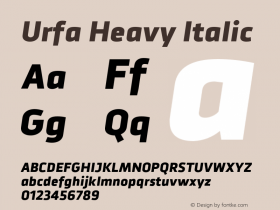 Urfa-HeavyItalic Version 1.000 | wf-rip DC20190530图片样张