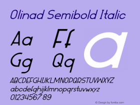 Olinad Semibold Italic Version 1.002;Fontself Maker 3.5.1图片样张