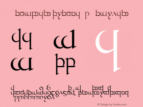 Tengwar Quenya-1 Regular Version 0.0 Font Sample