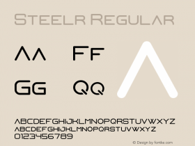 Steelr Version 1.00;May 7, 2020;FontCreator 12.0.0.2525 64-bit Font Sample