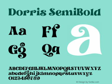 Dorris-SemiBold Version 1.000 Font Sample