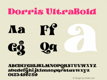 Dorris-UltraBold Version 1.000 Font Sample