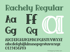 Rachely Version 1.00;April 29, 2020 Font Sample