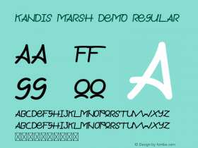 Kandis Marsh Demo Version 1.002;Fontself Maker 3.4.0图片样张