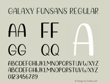 Galaxy Funsans Version 1.00;May 1, 2020;FontCreator 12.0.0.2565 64-bit Font Sample
