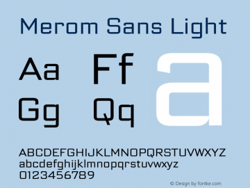 Merom Sans Light Regular Version 1.002;May 3, 2020;FontCreator 12.0.0.2522 64-bit; ttfautohint (v1.6) Font Sample