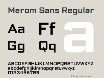 Merom Sans Regular Version 1.002;May 3, 2020;FontCreator 12.0.0.2522 64-bit; ttfautohint (v1.6) Font Sample