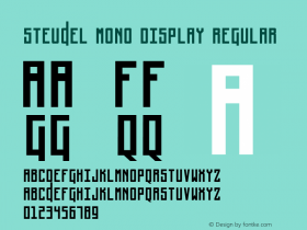 Steudel Mono Display Regular Version 1.000 Font Sample