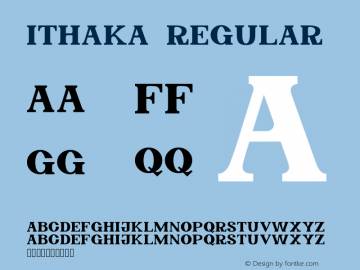 Ithaka Version 001.000 Font Sample
