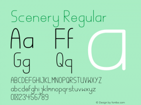 Scenery Version 1.002;Fontself Maker 3.5.1 Font Sample