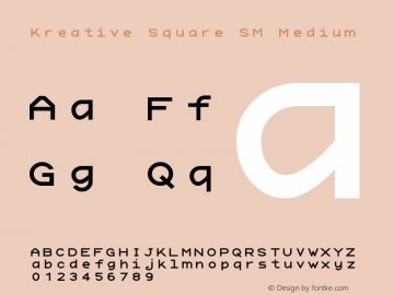 Kreative Square SM Version 2020.04.21 Font Sample