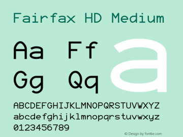 Fairfax HD Version 2020.05.06 Font Sample