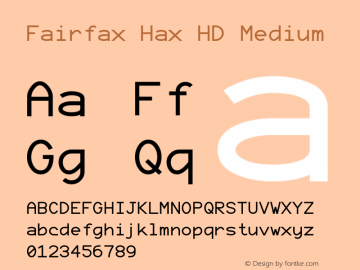 Fairfax Hax HD Version 2020.05.06 Font Sample