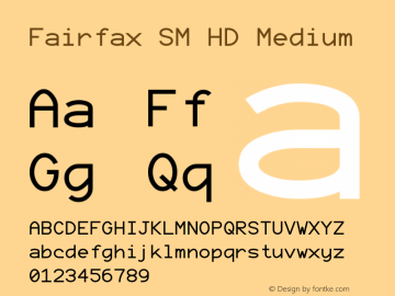 Fairfax SM HD Version 2020.05.06 Font Sample