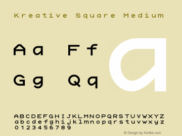 Kreative Square Version 2020.04.21 Font Sample