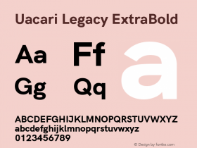 Uacari Legacy ExtraBold Version 2.022;May 11, 2020;FontCreator 12.0.0.2522 64-bit; ttfautohint (v1.8.3)图片样张