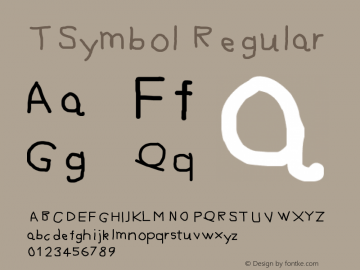 TSymbol Version 1.00 May 9, 2018, initial release Font Sample