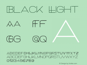 Black Light Version 1.000 Font Sample