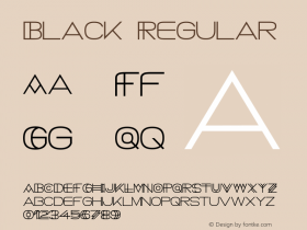 Black Regular Version 1.000 Font Sample