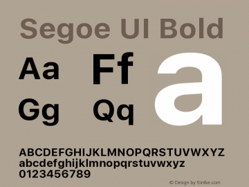 Segoe UI Bold Version 5.62图片样张