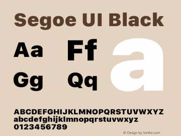 Segoe UI Black Version 2.02图片样张