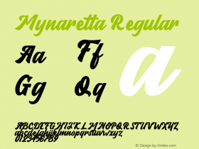 Mynaretta Version 1.00;May 12, 2020;FontCreator 12.0.0.2567 32-bit Font Sample