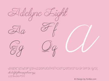 Adelyne Light Version 1.032;Fontself Maker 3.5.1图片样张
