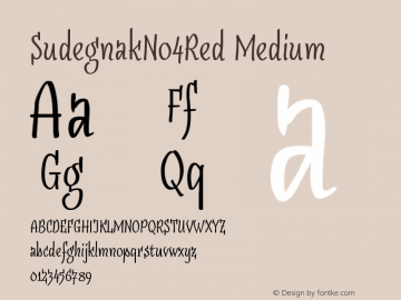 SudegnakNo4Red Version 0.14 Font Sample