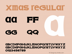 Xmas Version 1.00 November 1, 2019, initial release Font Sample