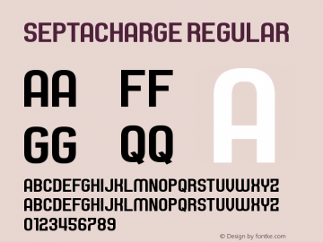 Septacharge Version 1.00;May 11, 2020;FontCreator 11.5.0.2430 64-bit图片样张