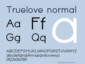 Truelove Version 1 Font Sample