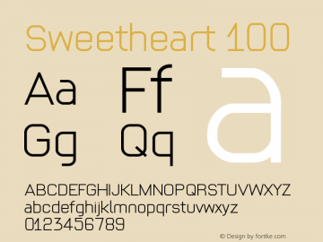 Sweetheart Version 1 Font Sample