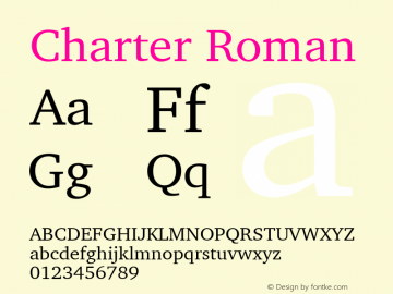 Charter Roman 14.0d2e1图片样张