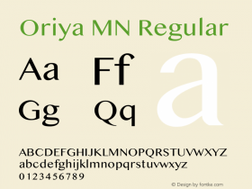 Oriya MN 13.0d3e1 Font Sample