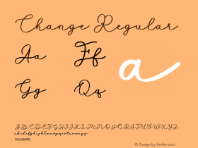 Change Version 1.000 Font Sample