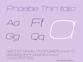 Phoebe-Italic-Thin Version 2.000 | wf-rip DC20190215图片样张