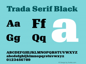 Trada Serif Black Version 1.00图片样张