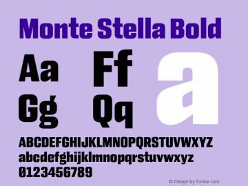 MonteStella-Bold Version 1.100 Font Sample