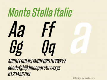 MonteStella-Italic Version 1.100图片样张