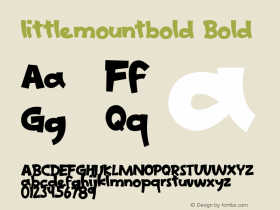 littlemountbold Version 001.000 Font Sample