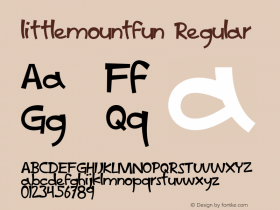 littlemountfun Version 001.000 Font Sample