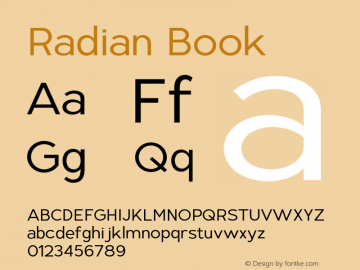 Radian Book Version 1.000;hotconv 1.0.109;makeotfexe 2.5.65596图片样张