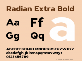Radian Extra Bold Version 1.000图片样张