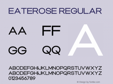 Eaterose Version 1.00;May 12, 2020;FontCreator 11.5.0.2422 64-bit Font Sample