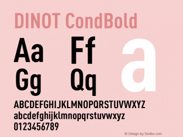 DINOT-CondBold Version 7.504; 2005图片样张
