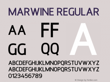 Marwine Version 1.00;May 11, 2020;FontCreator 11.5.0.2422 64-bit Font Sample