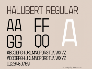 Halubert Version 1.00;May 17, 2020;FontCreator 11.5.0.2422 64-bit Font Sample