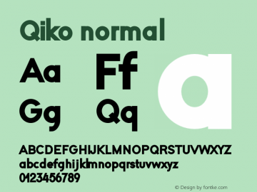 Qiko Version 1 Font Sample